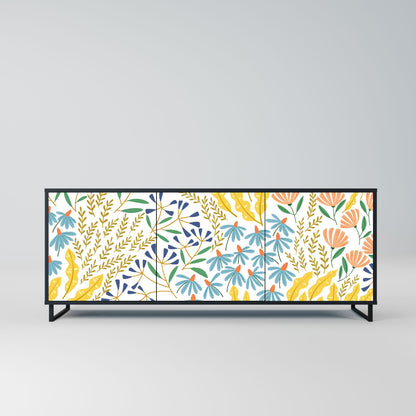 Credenza HELLO SPRING a 3 ante in finitura nera