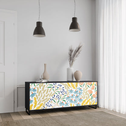 Credenza HELLO SPRING a 3 ante in finitura nera