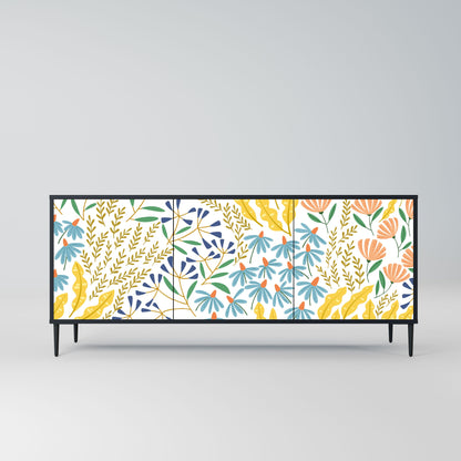 Credenza HELLO SPRING a 3 ante in finitura nera
