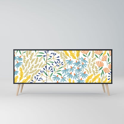 Credenza HELLO SPRING a 3 ante in finitura nera