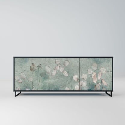 Credenza NIGHT LADY a 3 ante in finitura nera