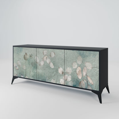 Credenza NIGHT LADY a 3 ante in finitura nera