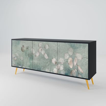 Credenza NIGHT LADY a 3 ante in finitura nera