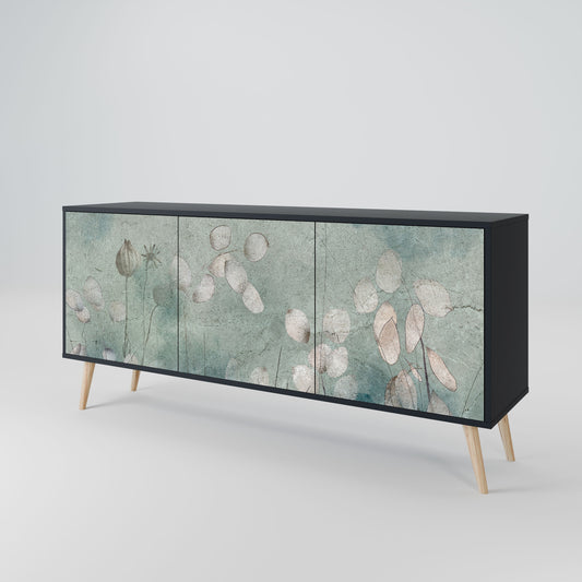 Credenza NIGHT LADY a 3 ante in finitura nera