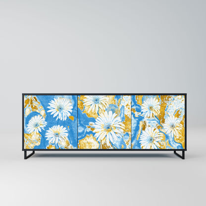 Credenza DAISY LUXE a 3 ante in finitura nera
