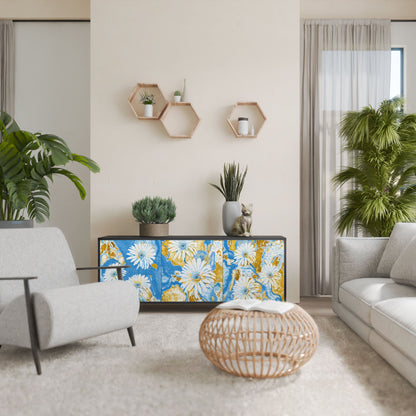 Credenza DAISY LUXE a 3 ante in finitura nera
