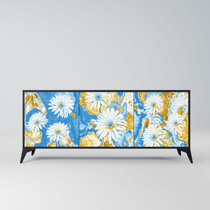 Credenza DAISY LUXE a 3 ante in finitura nera