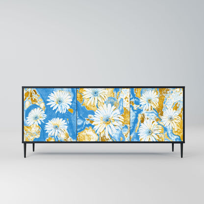 Credenza DAISY LUXE a 3 ante in finitura nera
