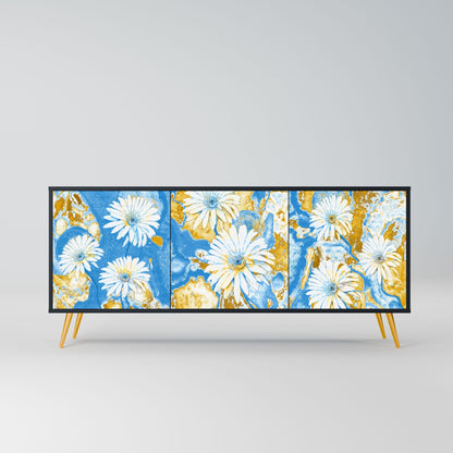 Credenza DAISY LUXE a 3 ante in finitura nera