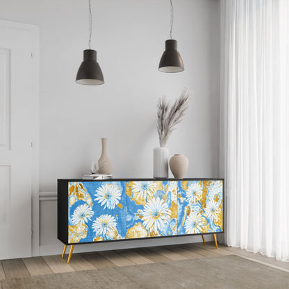 Credenza DAISY LUXE a 3 ante in finitura nera