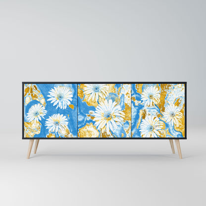 Credenza DAISY LUXE a 3 ante in finitura nera