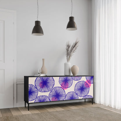 MAGIC NATURE 3-Door Sideboard in Black Finish