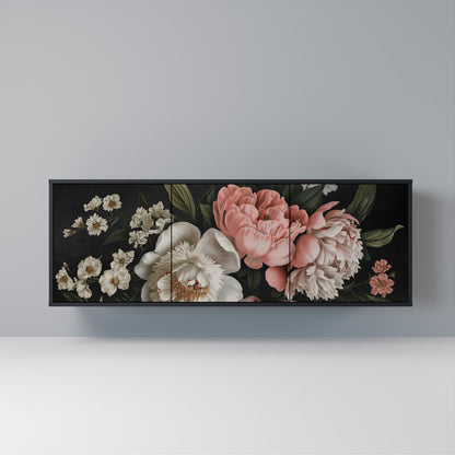 LUSH ELEGANCE Madia a 3 Ante in Finitura Nera
