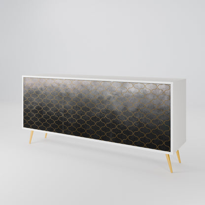 TESSELATED GRAYISH Madia a 3 Ante in Finitura Bianca