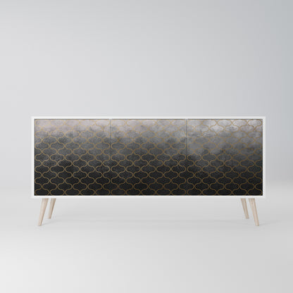 TESSELATED GRAYISH Madia a 3 Ante in Finitura Bianca