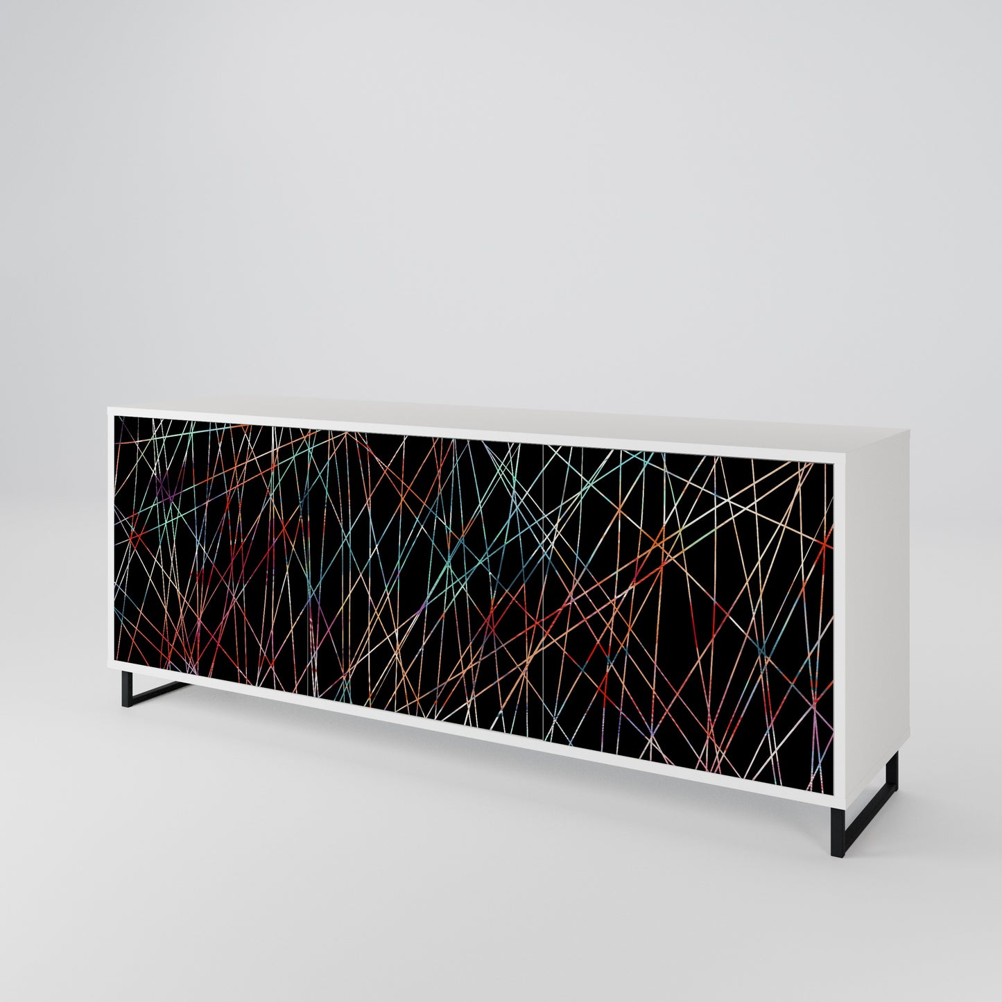LUMINOUS SNARE Madia a 3 Ante in Finitura Bianca
