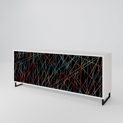 LUMINOUS SNARE Madia a 3 Ante in Finitura Bianca
