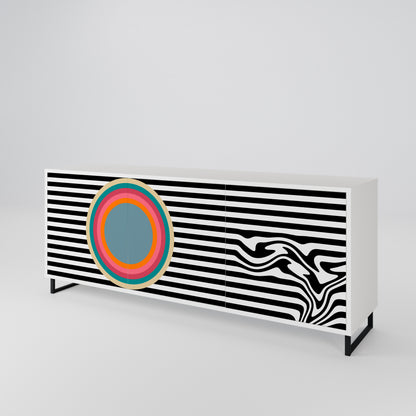 SPECTRA SHOWCASE Madia a 3 Ante in Finitura Bianca
