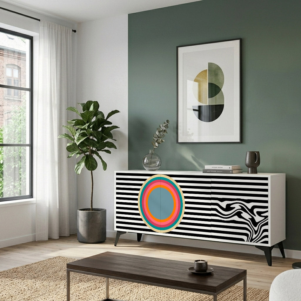 SPECTRA SHOWCASE Madia a 3 Ante in Finitura Bianca