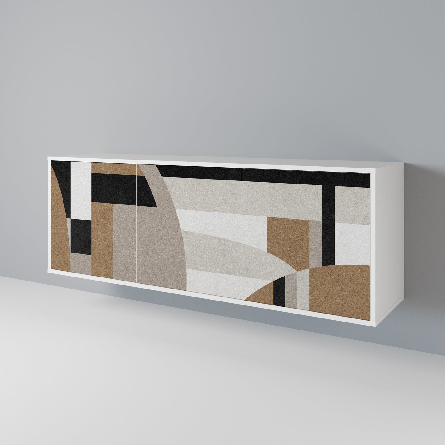DELICATE MEMENTO 3-Door Sideboard in White Finish