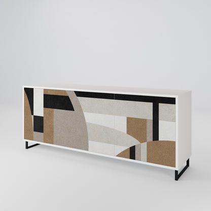 DELICATE MEMENTO 3-Door Sideboard in White Finish