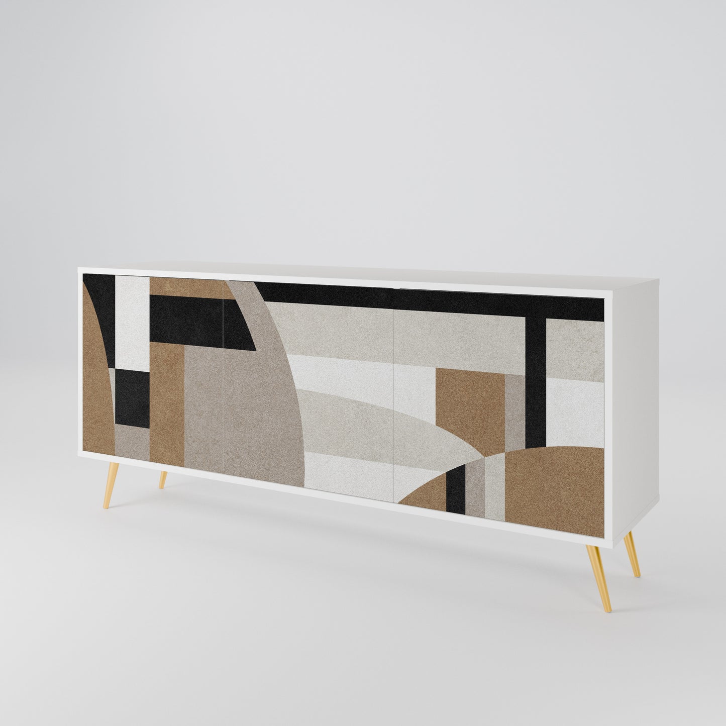 DELICATE MEMENTO 3-Door Sideboard in White Finish