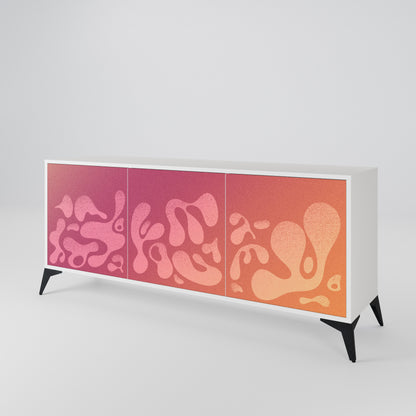 IRREGULAR PINK Madia a 3 Ante in Finitura Bianca