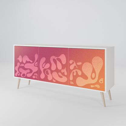 IRREGULAR PINK Madia a 3 Ante in Finitura Bianca