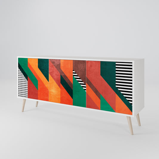 MAKESHIFT ARTISTRY 3-Door Sideboard in White Finish