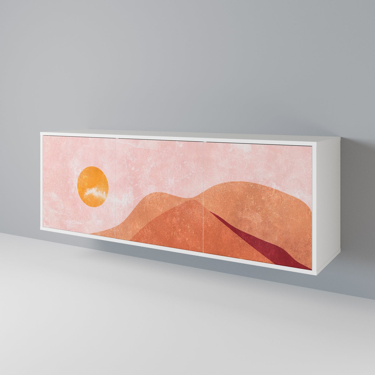 LUMINOUS SUNLIGHT 3-Door Sideboard in White Finish