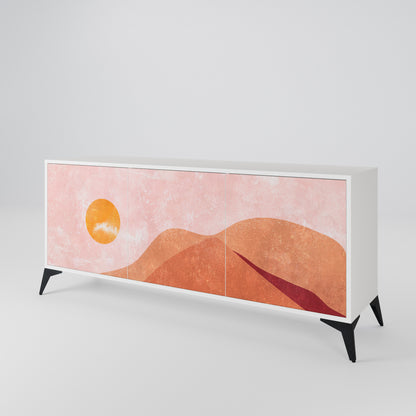 LUMINOUS SUNLIGHT 3-Door Sideboard in White Finish