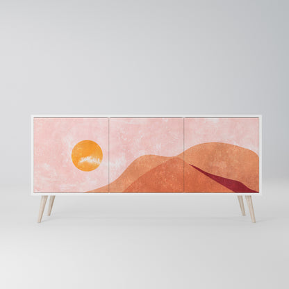 LUMINOUS SUNLIGHT 3-Door Sideboard in White Finish