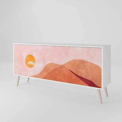 LUMINOUS SUNLIGHT 3-Door Sideboard in White Finish