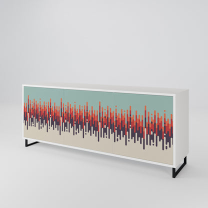 CHROMA CONTOURS Madia a 3 Ante in Finitura Bianca