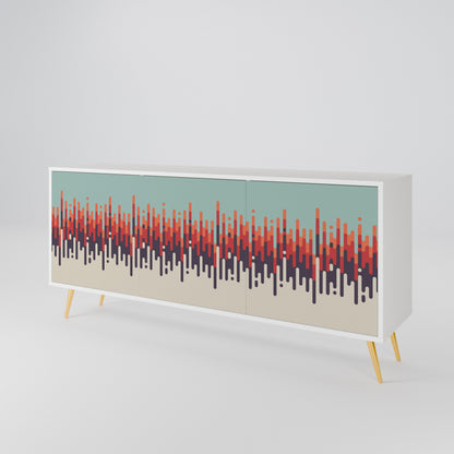 CHROMA CONTOURS Madia a 3 Ante in Finitura Bianca