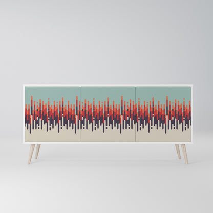 CHROMA CONTOURS Madia a 3 Ante in Finitura Bianca