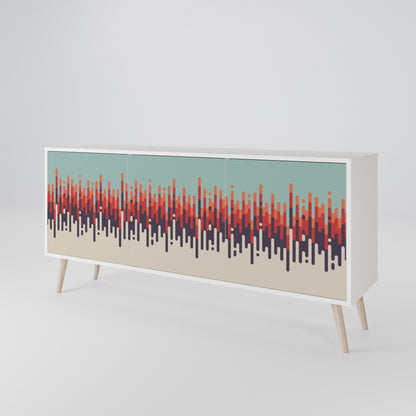 CHROMA CONTOURS Madia a 3 Ante in Finitura Bianca