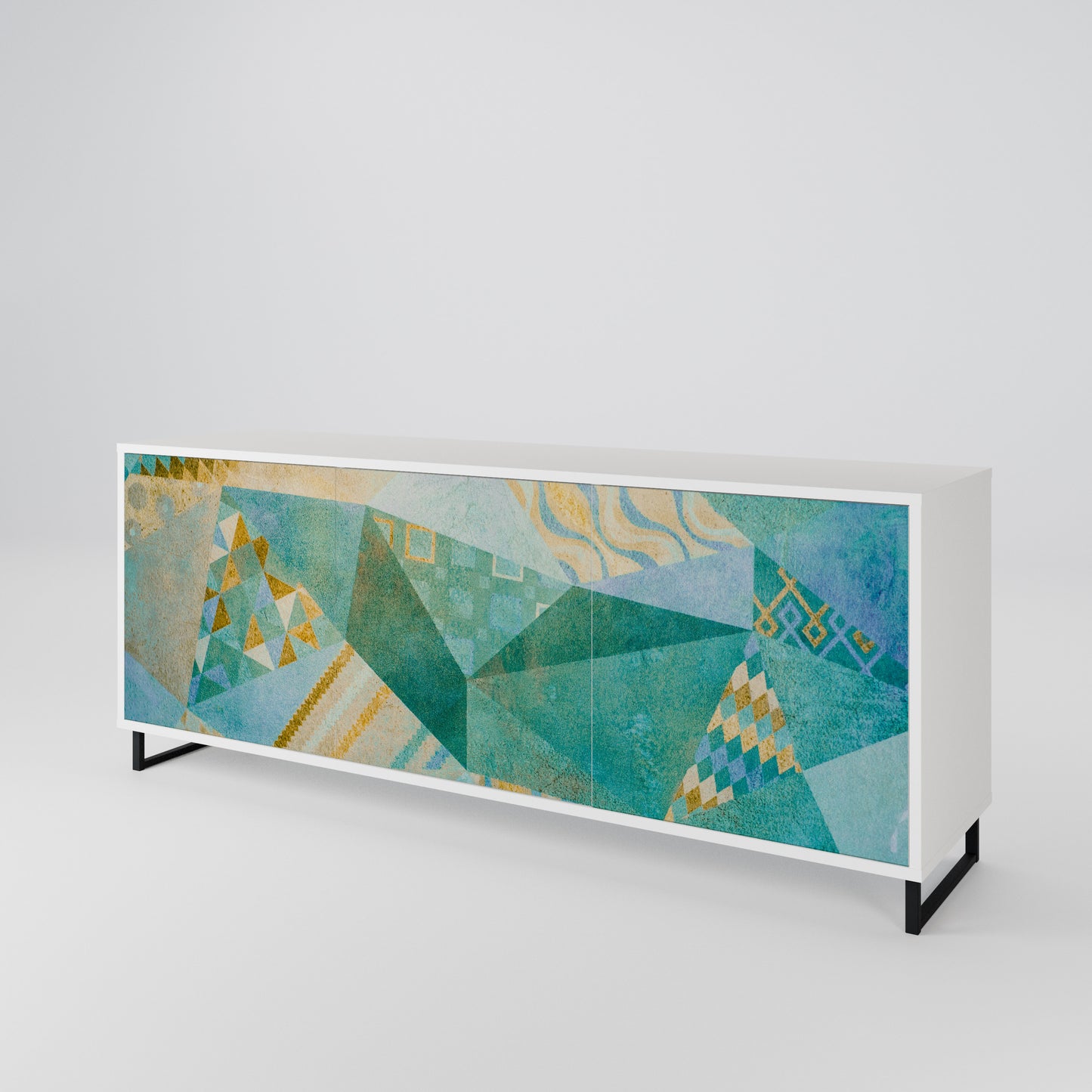 SPECTRUM SPLENDOR 3-Door Sideboard in White Finish