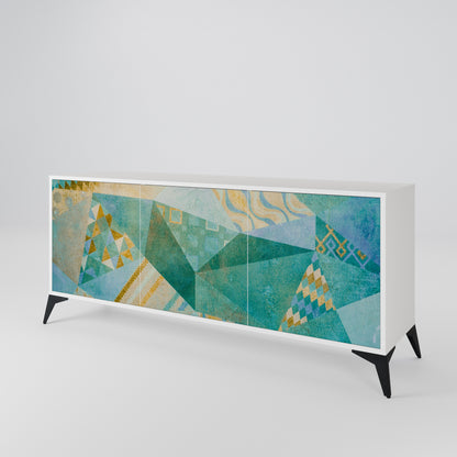 SPECTRUM SPLENDOR 3-Door Sideboard in White Finish