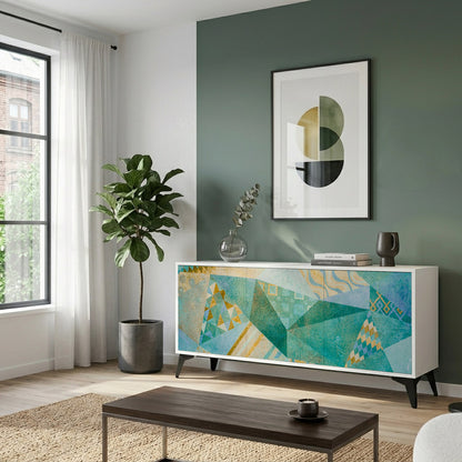 SPECTRUM SPLENDOR 3-Door Sideboard in White Finish