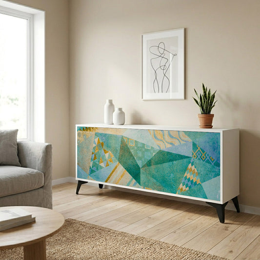 SPECTRUM SPLENDOR 3-Door Sideboard in White Finish