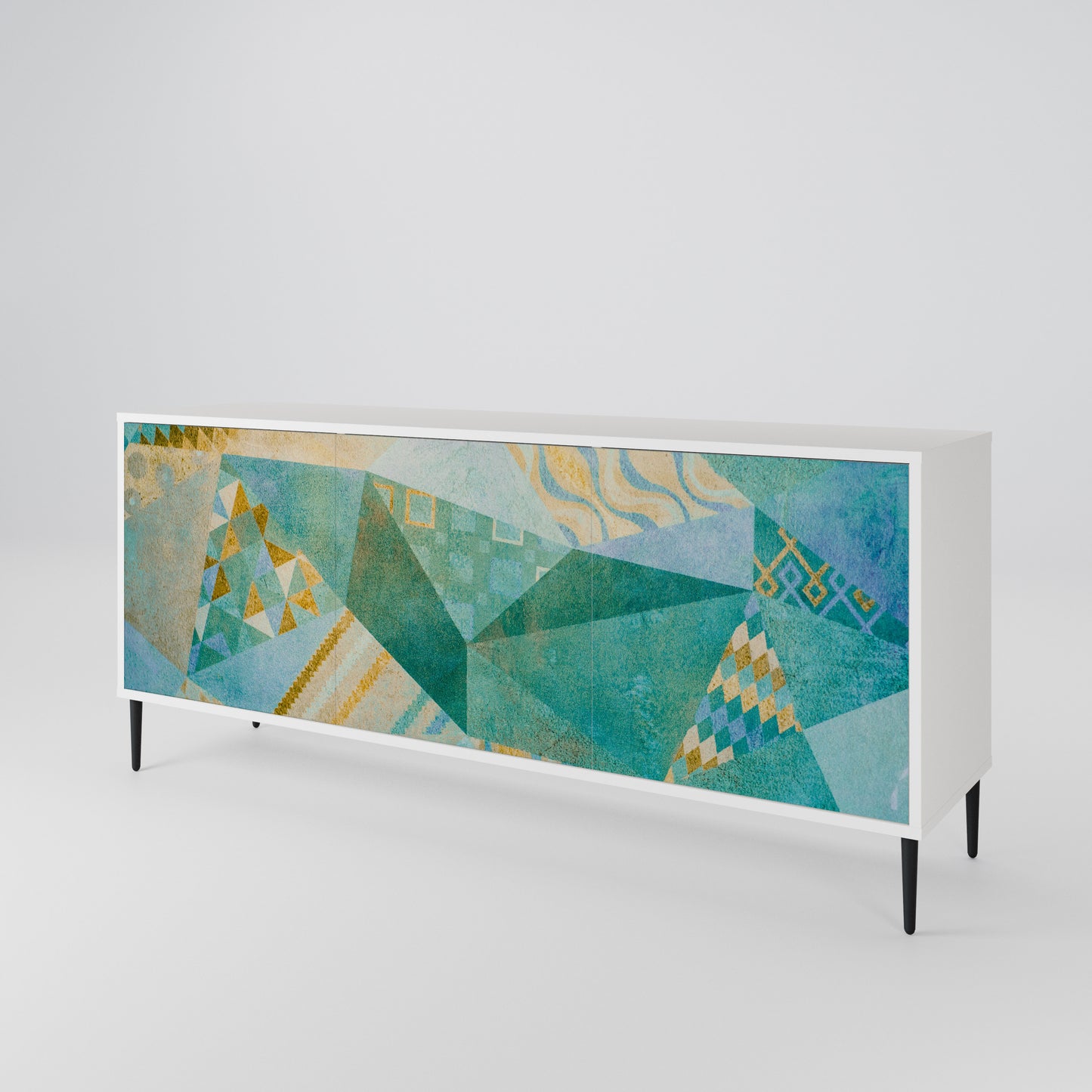 SPECTRUM SPLENDOR 3-Door Sideboard in White Finish