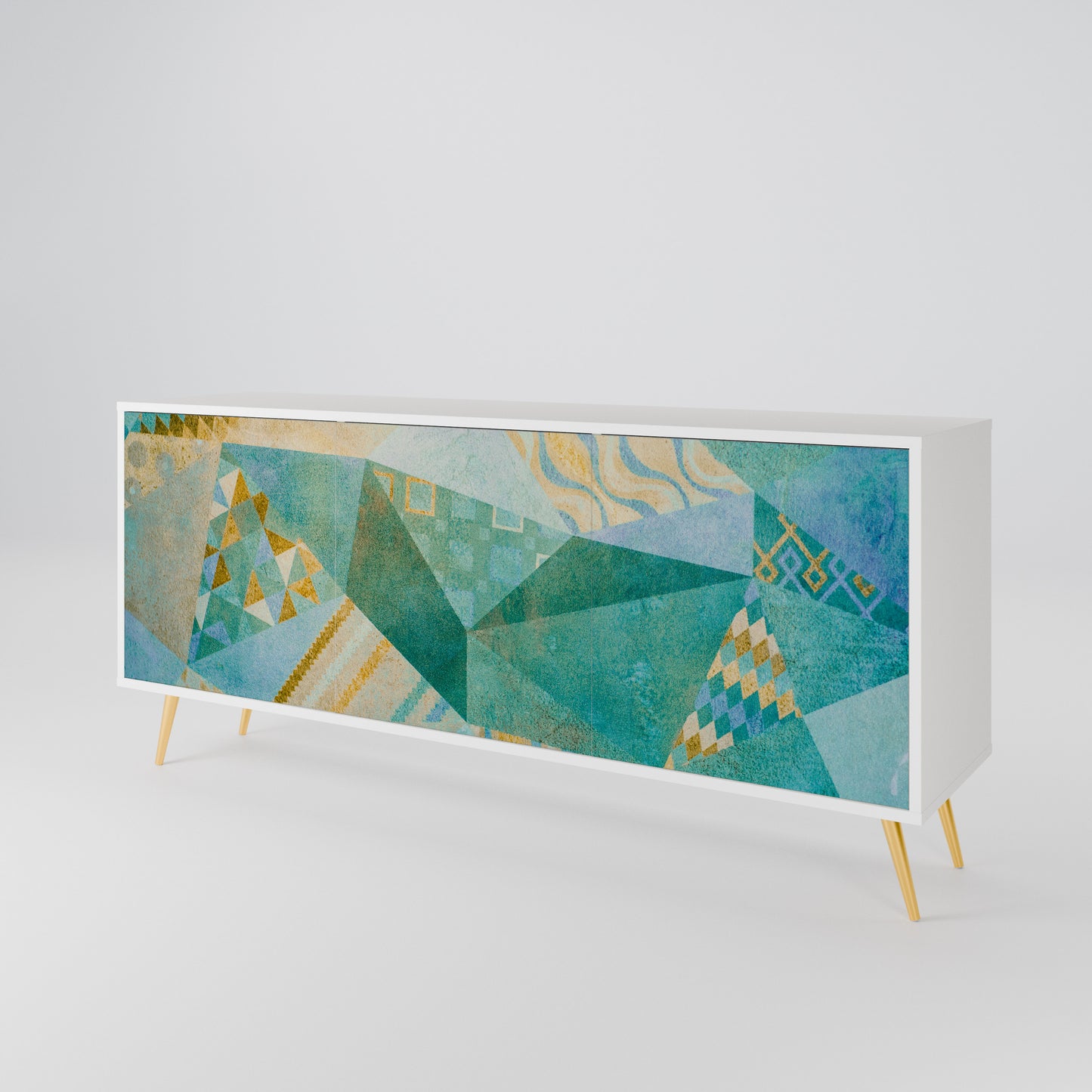 SPECTRUM SPLENDOR 3-Door Sideboard in White Finish