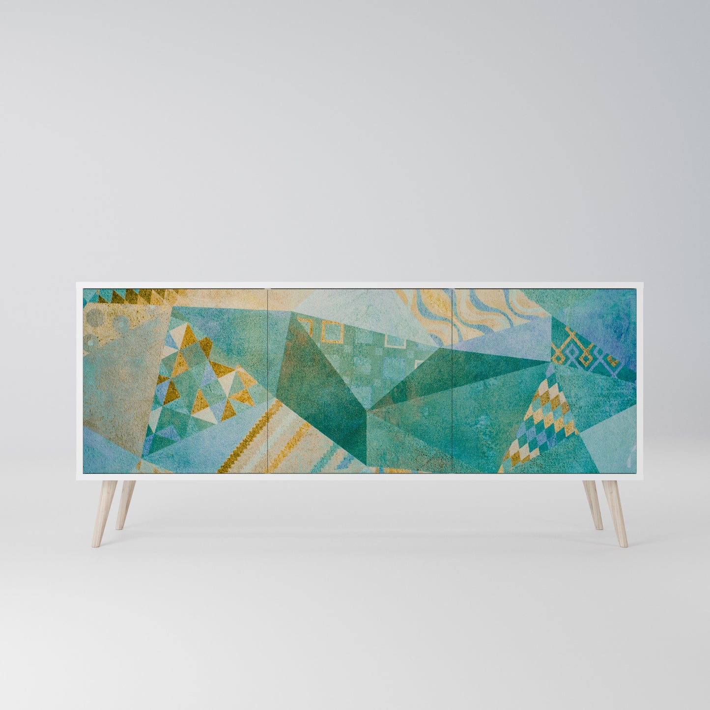 SPECTRUM SPLENDOR 3-Door Sideboard in White Finish