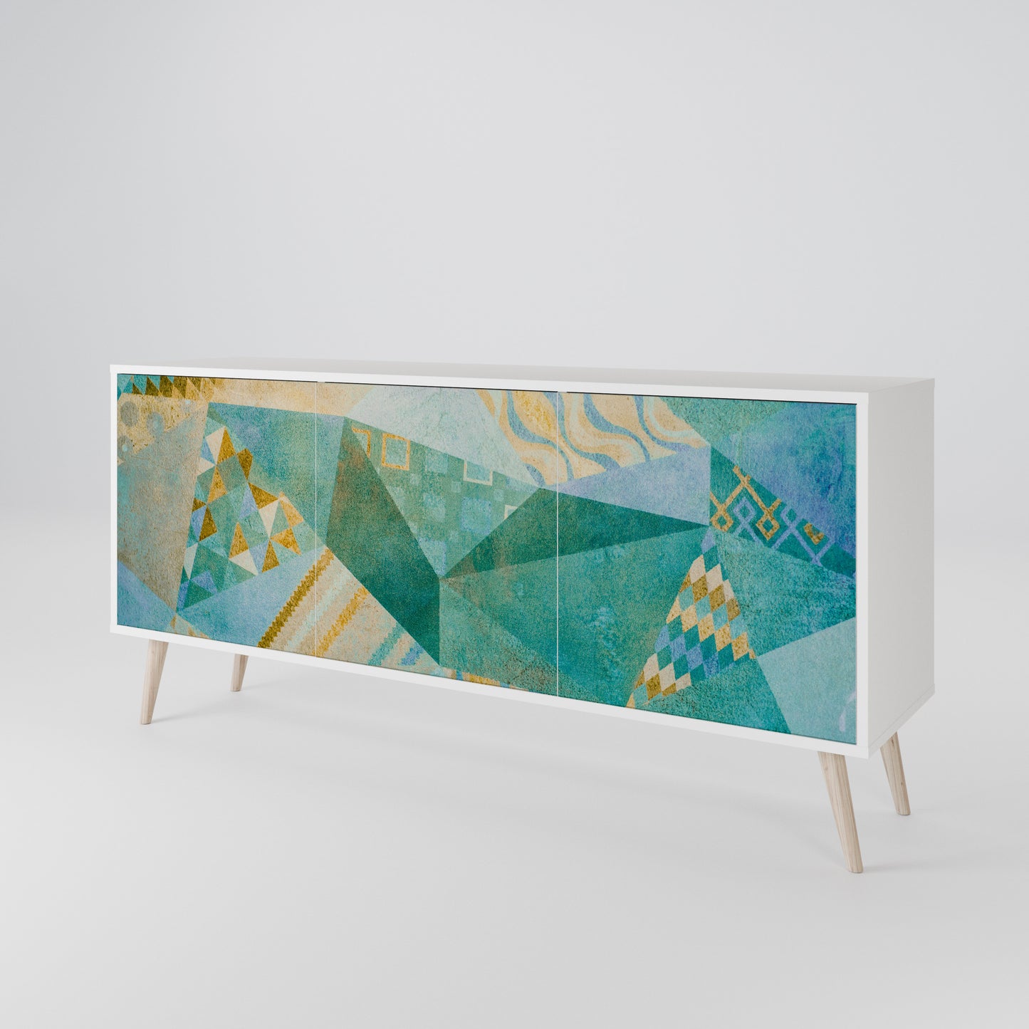 SPECTRUM SPLENDOR 3-Door Sideboard in White Finish