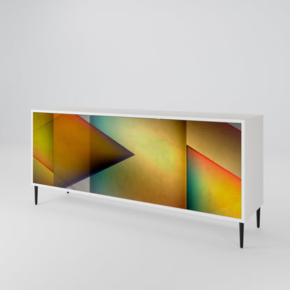 PIERCING SHARPNESS 3-Door Sideboard in White Finish