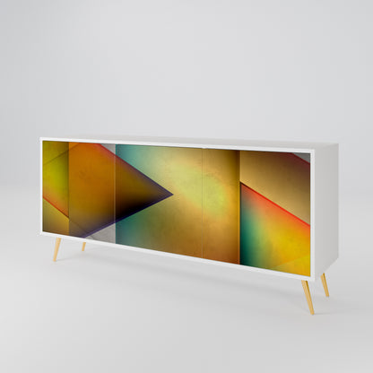 PIERCING SHARPNESS 3-Door Sideboard in White Finish