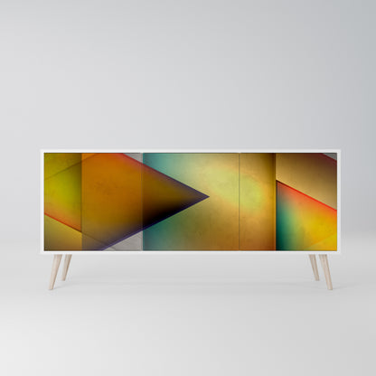 PIERCING SHARPNESS 3-Door Sideboard in White Finish