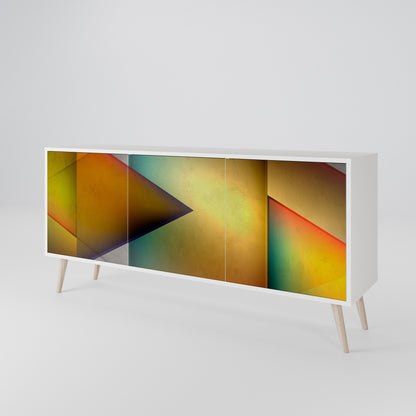 PIERCING SHARPNESS 3-Door Sideboard in White Finish