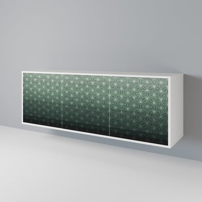 ORNAMENTAL GLIMMER Madia a 3 Ante in Finitura Bianca